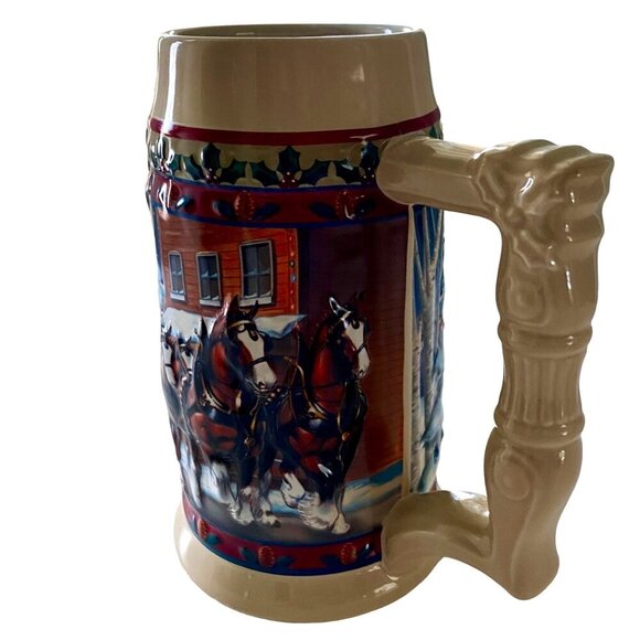 Vintage Budweiser 2003 Holiday Stein Limited Edition Ceramic Beer Mug - Picture 9 of 11